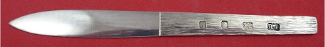 Letter Opener FH AS textured finish made by Paul Harrison London in 1983 modernist 6 1/8